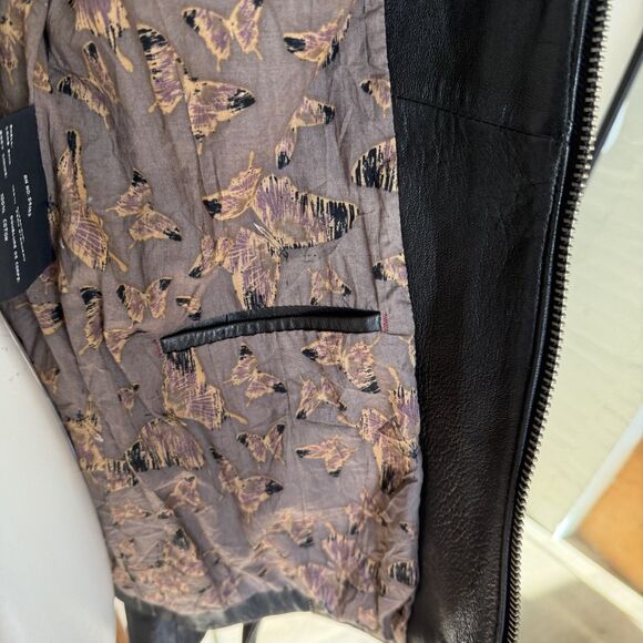 Andrew Mark Sloane Lambskin Leather Jacket  Brown L Urban Timeless Smart Casual - Picture 7 of 11